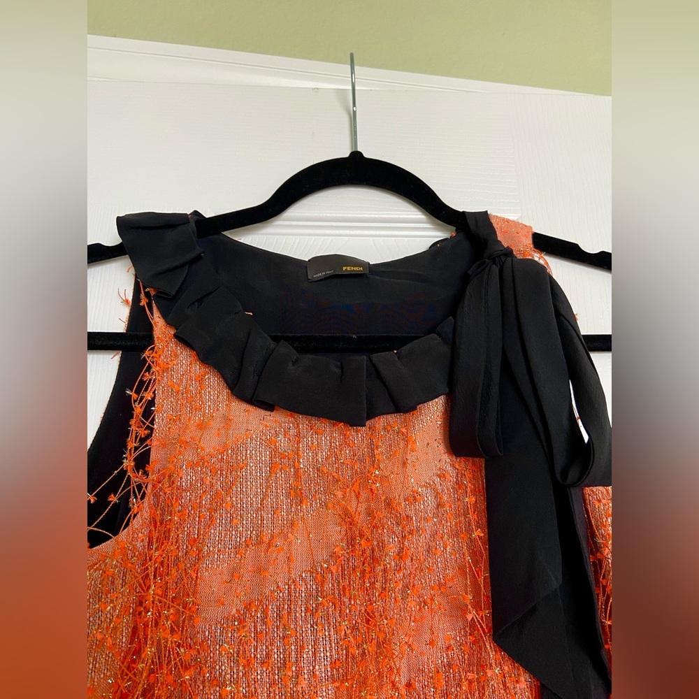 NWT RARE Fendi Party Fringe Details Dress Size 36 - Picture 11 of 16
